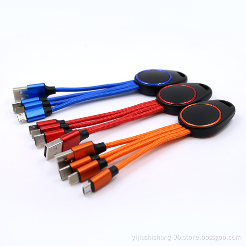 Yijiashishang 2020 New Arrival Fast Charging Phone Cable with LED Light up Logo Cable Charger Promotional USB Cable For All Mobile Phones